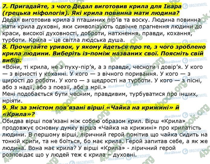 ГДЗ Українська література 7 клас сторінка Стр.205 (7-9)